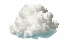 Cloud isolated on white background.Generative Ai. photo