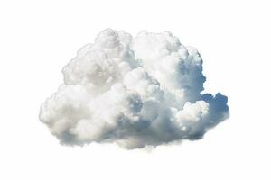 Cloud isolated on white background.Generative Ai. photo