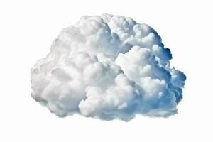 Cloud isolated on white background.Generative Ai. photo