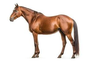 Horse  isolate on white background.Generative Ai. photo