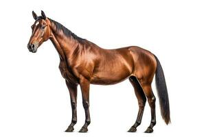 Horse  isolate on white background.Generative Ai. photo