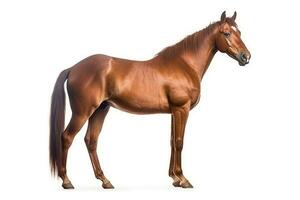 Horse  isolate on white background.Generative Ai. photo