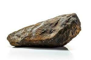 Rock isolated on white background .Generative Ai. photo