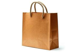 Shopping Bag isolated on white background.Generative Ai. photo