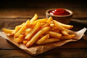 French fries in paper bag isolated on white background with clipping path.  24099921 Stock Photo at Vecteezy