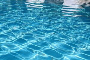 Water surface in swimming pool photo