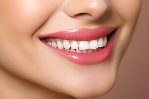 Beautiful smile  with strong white teeth photo