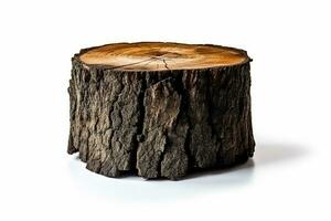 Log firewood isolated on white background photo