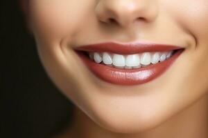 Beautiful smile  with strong white teeth photo