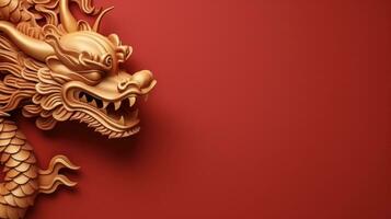 Chinese holiday background with dragon photo