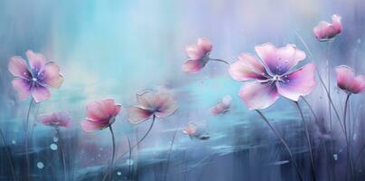 Romantic violet flwers background photo