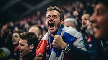 Big group of sport fan on stadium photo