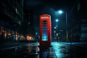 A  red telephone booth photo