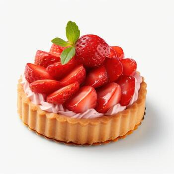 tarta con bayas aislado foto