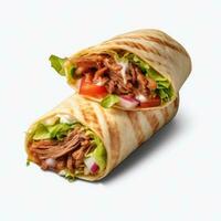 Fresh shawarma isolated photo