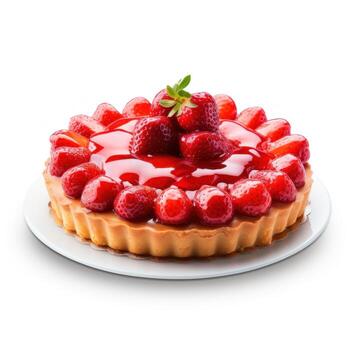 tarta con bayas aislado foto