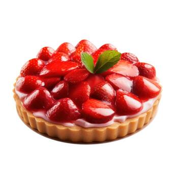 tarta con bayas aislado foto