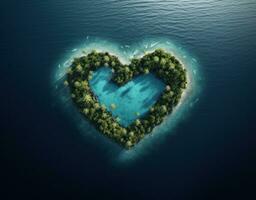 Heart shaped island photo