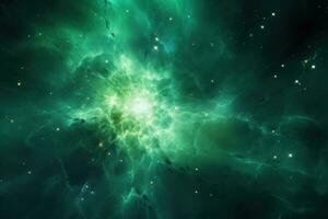 Green abstracr space background photo