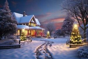 Magic Christmas house photo