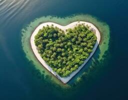 isla en forma de corazon foto