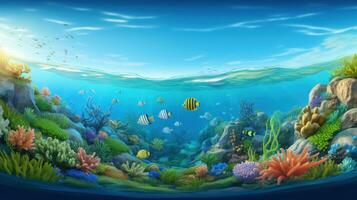 Coral reef natural background photo