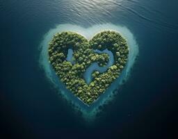 Heart shaped island photo