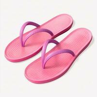 Vivid flip flops isolated photo