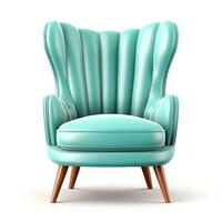 Upholstered Accent Chair Isolated photo