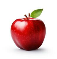 Red ripe apple isolated photo