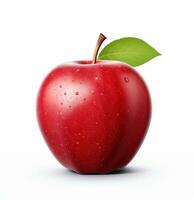 Red ripe apple isolated photo