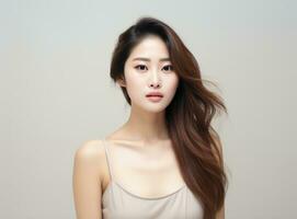 Beautiful asian girl isolated photo