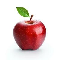 Red ripe apple isolated photo