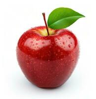 Red ripe apple isolated photo