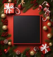 Abstract Christmas frame background photo