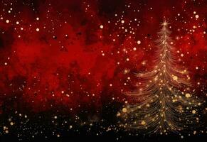Red and gold Christmas background photo