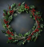 Christmas harry acacia juniper wreath photo