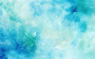 Blue watercolor painted background photo