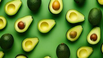 Green and yellow avocado background photo