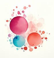 Colorful watercolor circle background photo