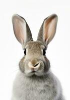 Cute rabbit isolated photo