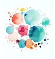 Colorful watercolor circle background photo