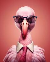 Pink flamingo poster photo