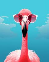 Pink flamingo poster photo