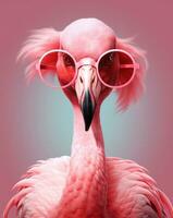 Pink flamingo poster photo