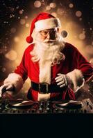 DJ Papa Noel claus póster foto