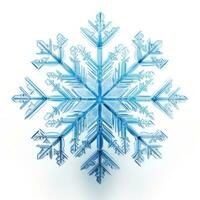 Blue snowflake isolated photo