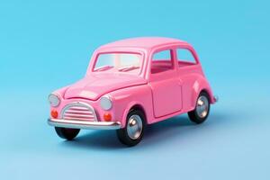 Old pink toy car photo