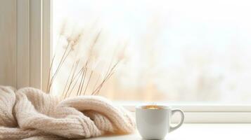 Winter cozy background photo