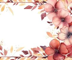 Watercolor floral background photo